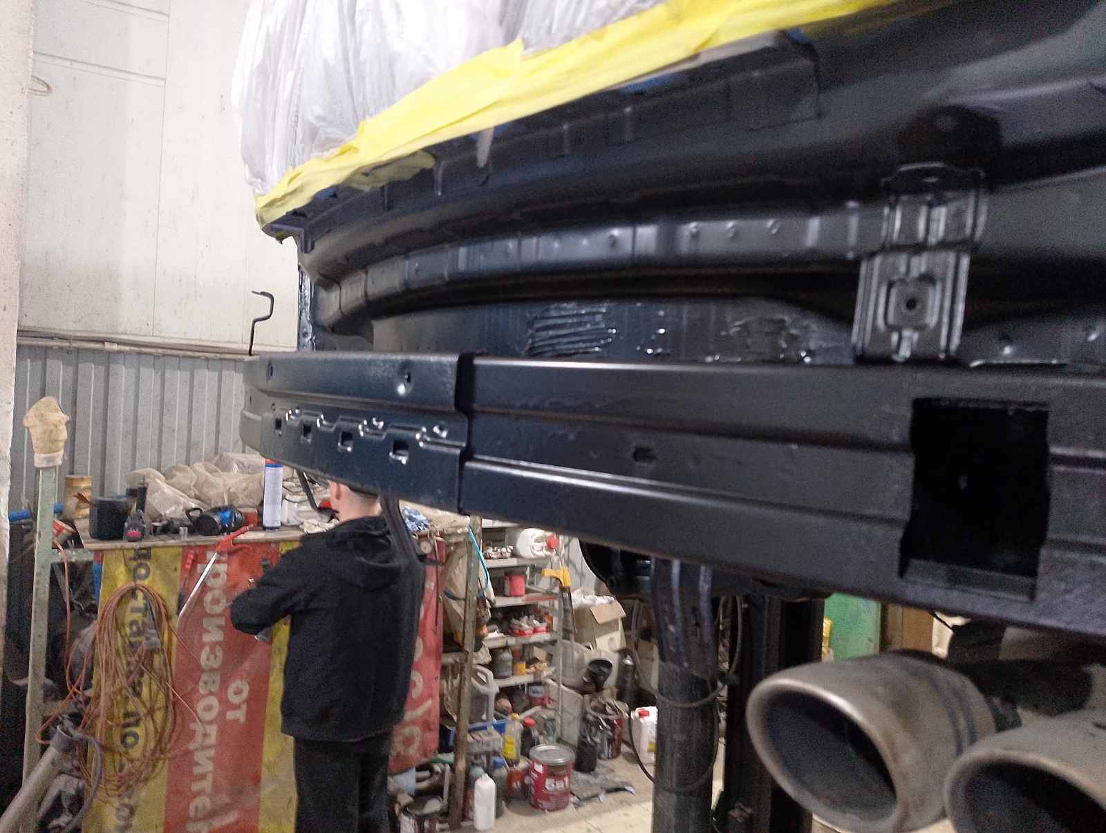 Автомобиль Hyundai Santa Fe IV (TM), этап: Окрашивание загрунтованных поверхностей. Антикоррозийная обработка в Москве и МО — НеРыжий