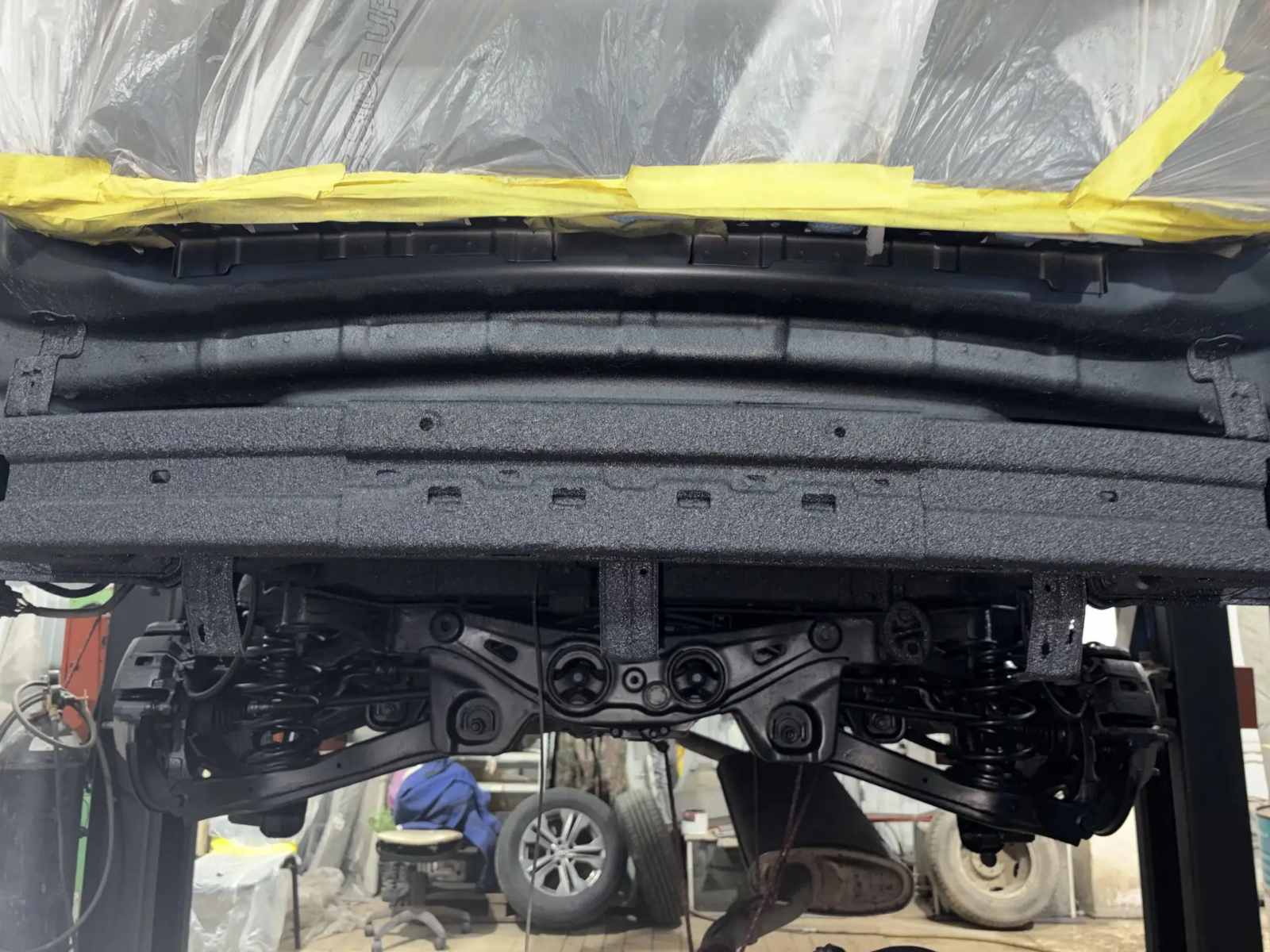 Автомобиль Hyundai Santa Fe IV (TM), этап: Распыляемый герметик. Антикоррозийная обработка в Москве и МО — НеРыжий