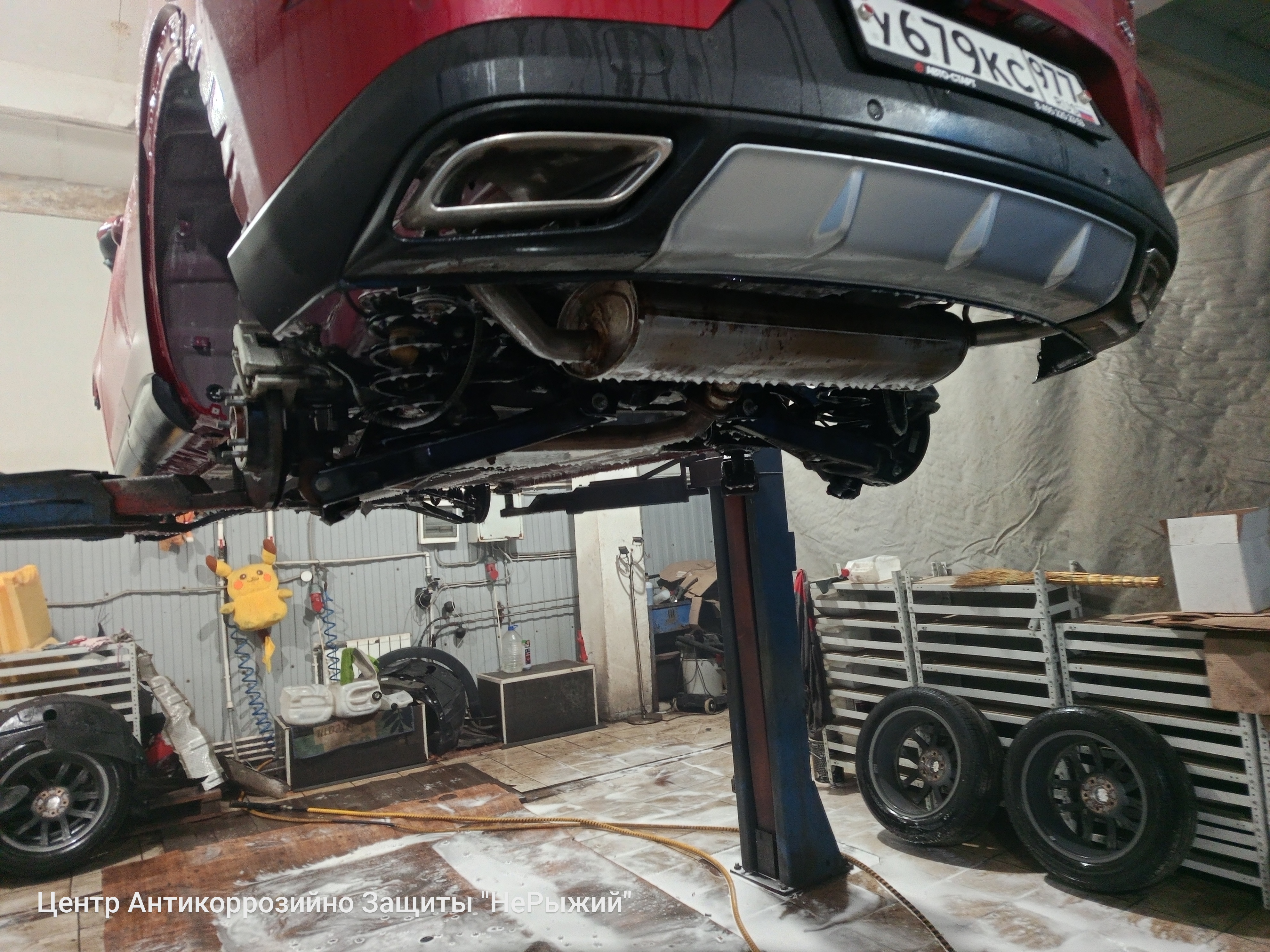 Автомобиль Dongfeng Fengon 5, этап: Мойка днища и арок автомобилей с пробегом более 500км и/или наличием стойких загрязнений. Антикоррозийная обработка в Москве и МО — НеРыжий